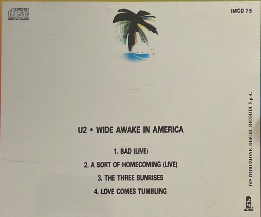 Wide Awake in America (EP) (MP3) - U2 (MP3 - 21) music collectible [Barcode 0042284247924] - Main Image 2
