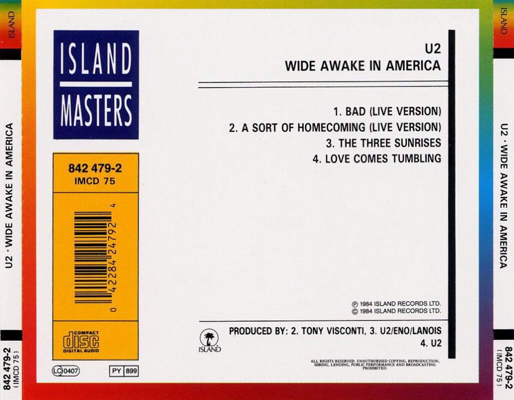 Wide Awake In America - U2 (CD - 21) music collectible [Barcode 5014474300226] - Main Image 2