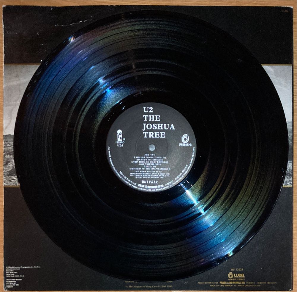 The Joshua Tree - U2 (12”) music collectible - Main Image 3