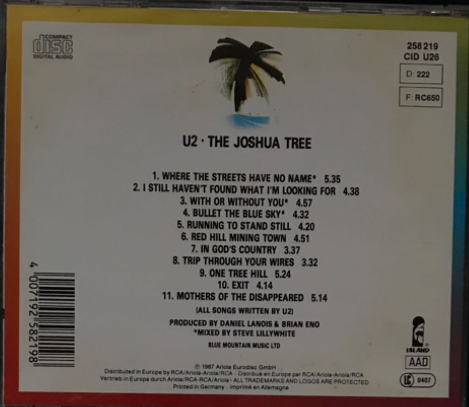 The Joshua Tree - U2 (CD) music collectible - Main Image 2