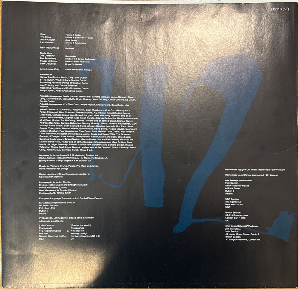 Achtung Baby - U2 (12” - 55) music collectible [Barcode 602527788272] - Main Image 4