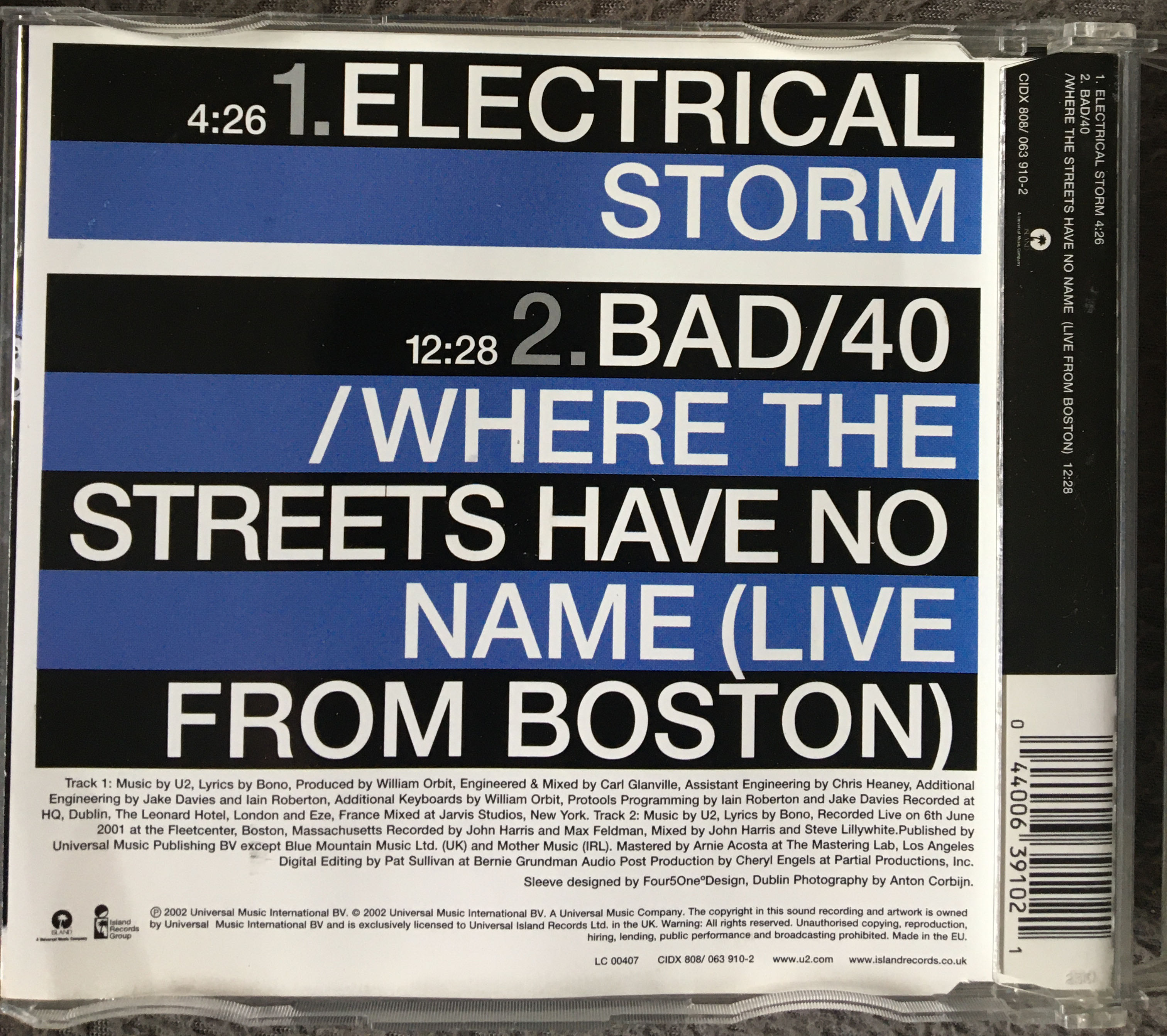 Electrical Storm - U2 (CD) music collectible [Barcode 044006391021] - Main Image 3