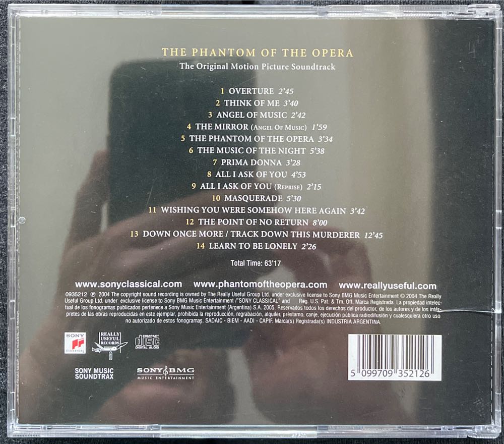 The Phantom Of The Opera - Soundtrack (CD) music collectible [Barcode 5099709352126] - Main Image 2