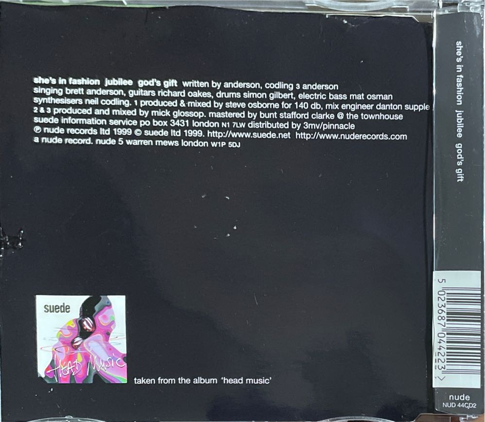 Shes In Fashion - Suede (CD) music collectible [Barcode 5023687044223] - Main Image 2