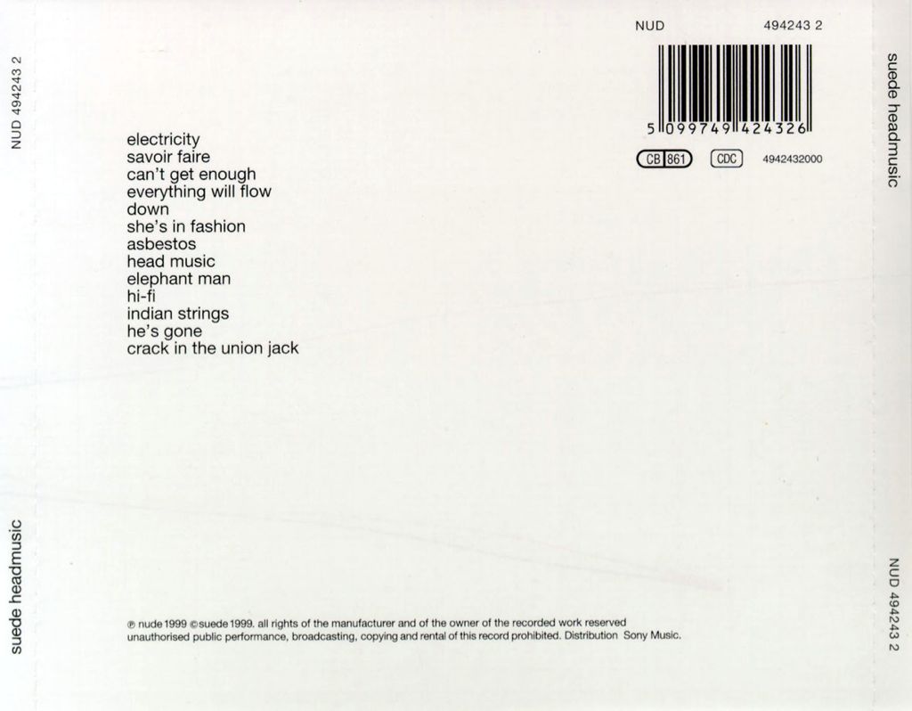 Head Music - Suede (CD) music collectible - Main Image 2