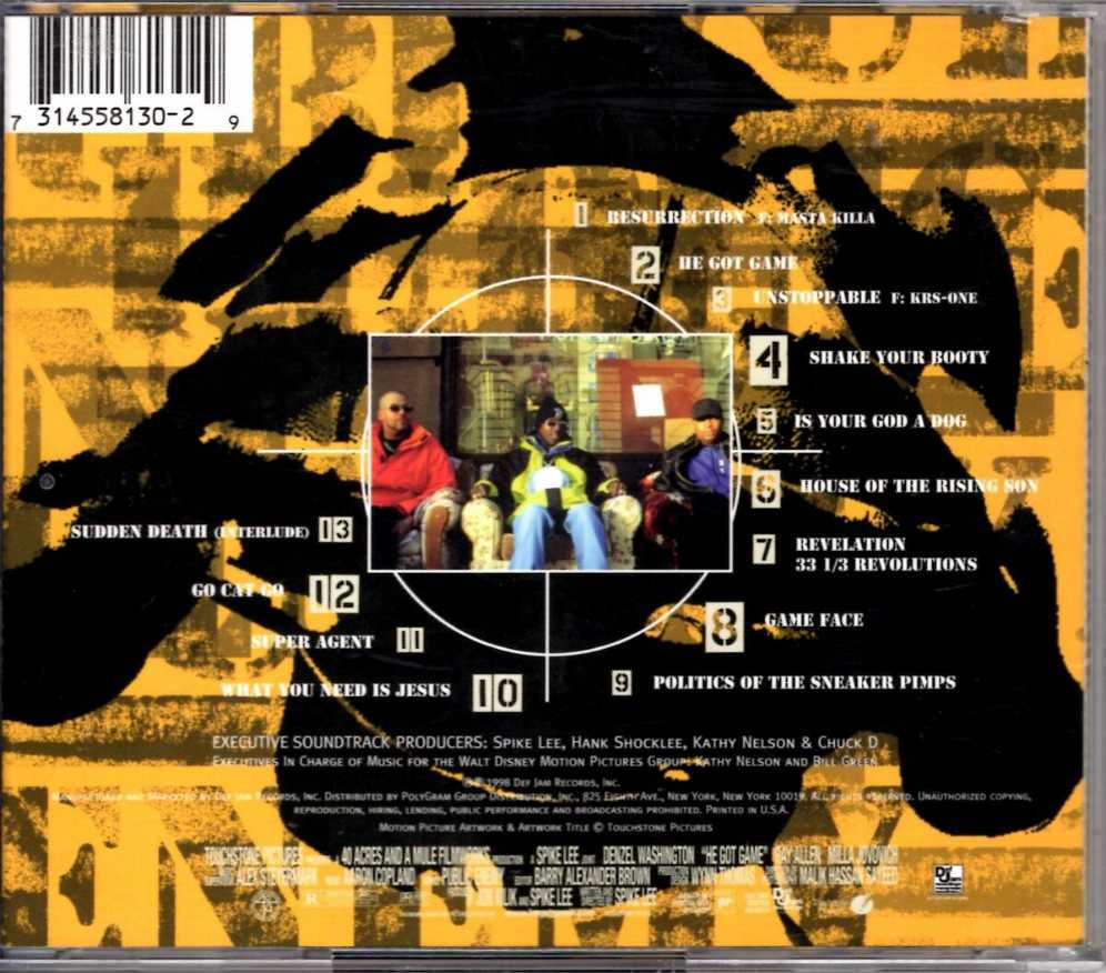 Public Enemy - He Got Game Soundtrack - Public Enemy (CD - 48) music collectible [Barcode 731455813029] - Main Image 3