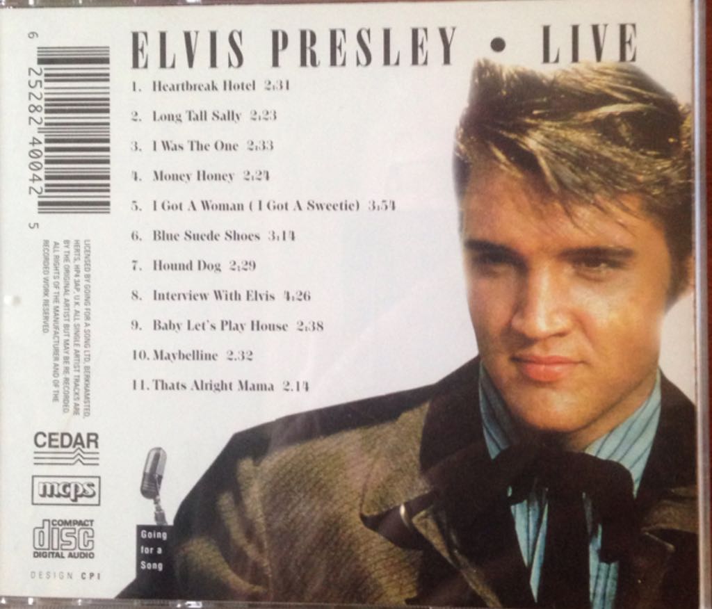 Elvis Presley Live - Elvis Presley (CD) music collectible [Barcode 625282400425] - Main Image 2