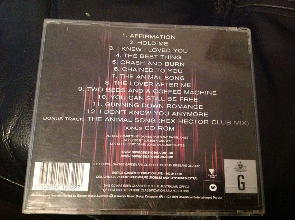 Affirmation - Savage Garden (CD - 64) music collectible [Barcode 9398710123227] - Main Image 2