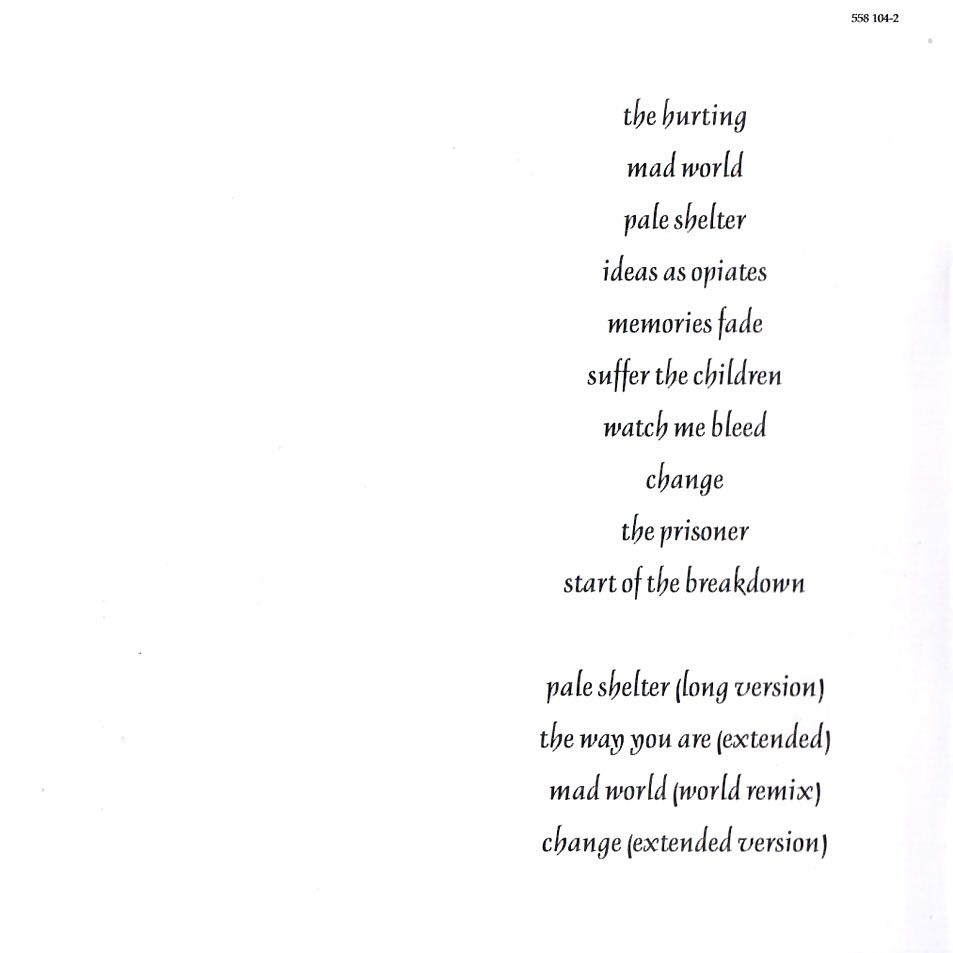 The Hurting - Tears For Fears (12” - 41) music collectible [Barcode 042281103919] - Main Image 2