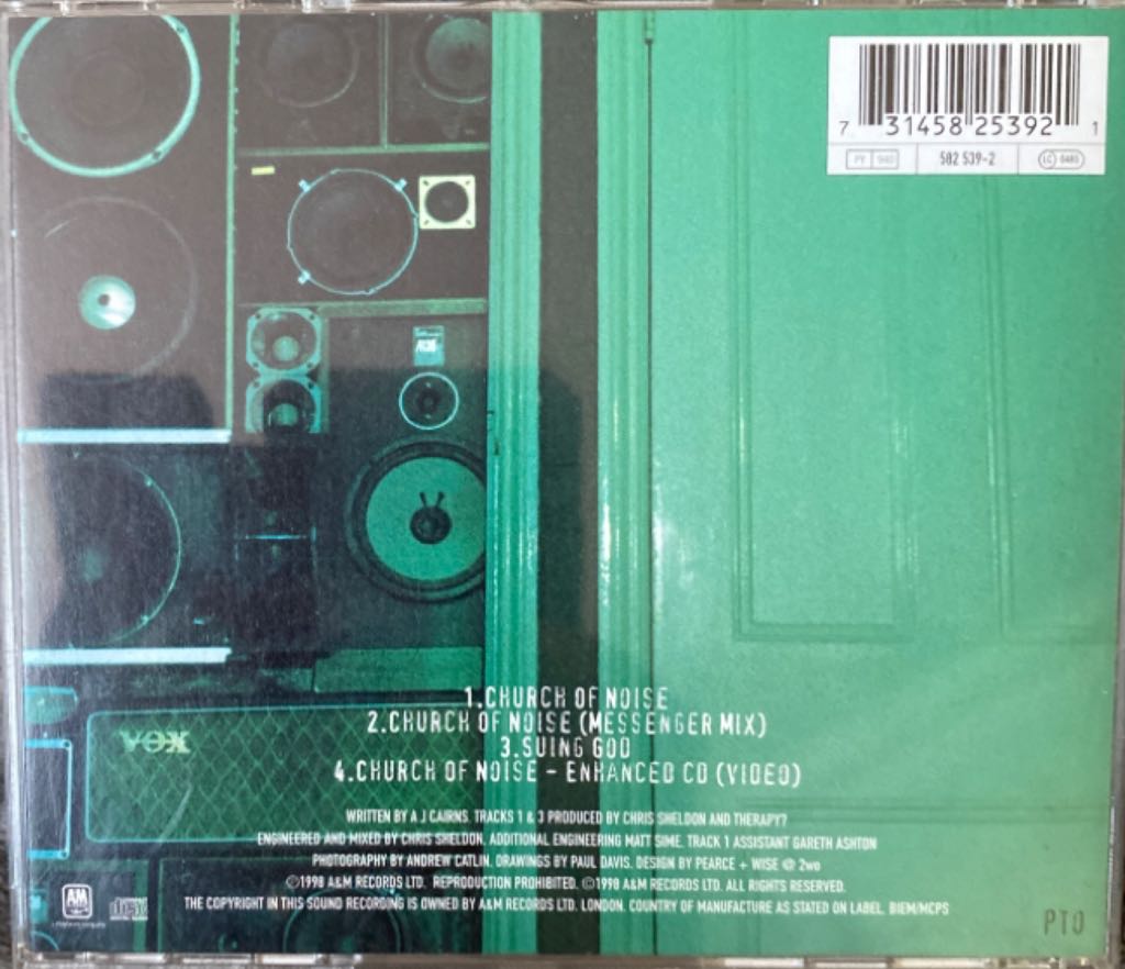 Church Of Noise - Therapy? (CD) music collectible [Barcode 731458253921] - Main Image 2