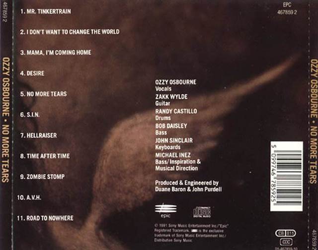 No More Tears - Ozzy Osbourne (12” - 57) music collectible - Main Image 2