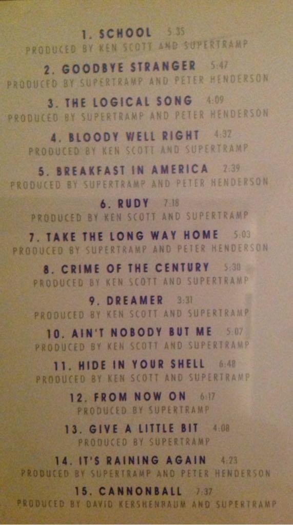 The Very Best Of Supertramp - Supertramp (CD) music collectible [Barcode 075021393424] - Main Image 2