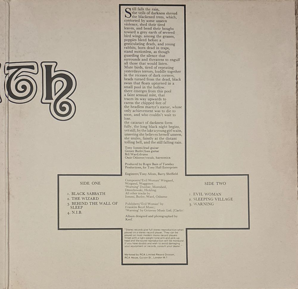 Black Sabbath - Black Sabbath (12”) music collectible - Main Image 3