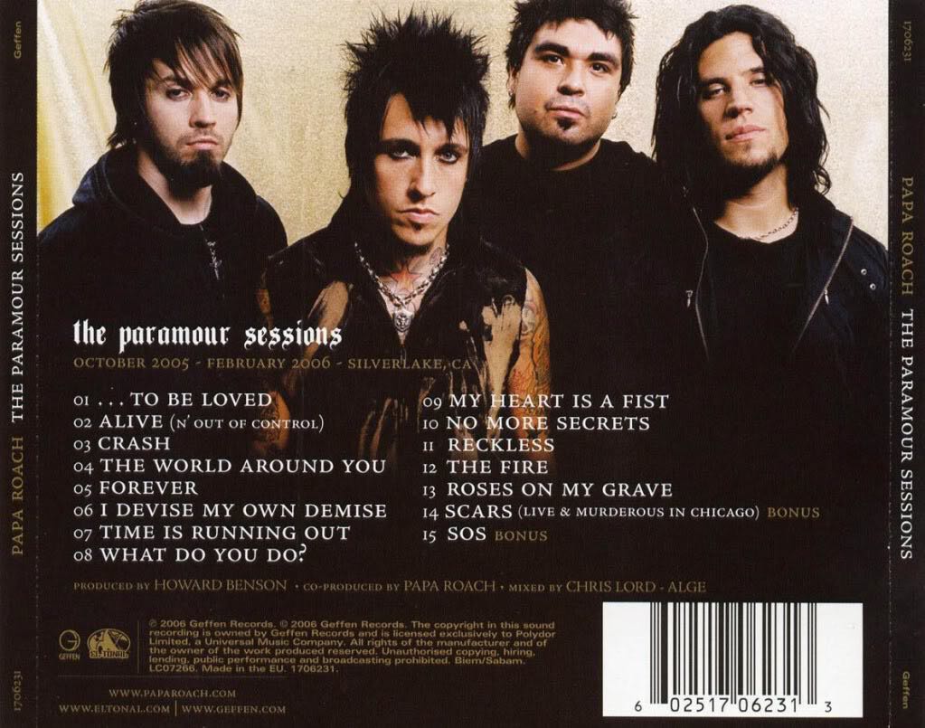 The Paramour Sessions - Papa Roach (CD - 49) music collectible [Barcode 602517062313] - Main Image 2