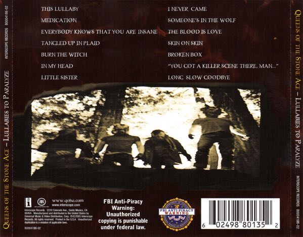 Lullabies To Paralyze - Queens Of The Stone Age (CD - 60) music collectible [Barcode 602498368022] - Main Image 3
