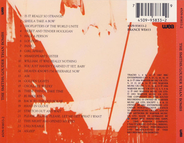 Louder Than Bombs - The Smiths (CD) music collectible [Barcode 07599255691] - Main Image 2