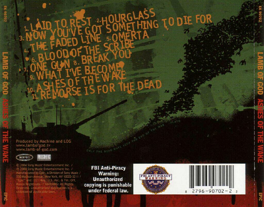 Ashes of the Wake - Lamb Of God (CD - 66) music collectible [Barcode 827969070222] - Main Image 2