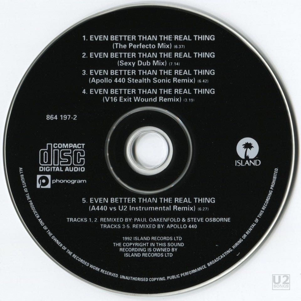 Even Better Than The Real Thing - U2 - U2 (CD - 18) music collectible [Barcode 743211018821] - Main Image 4