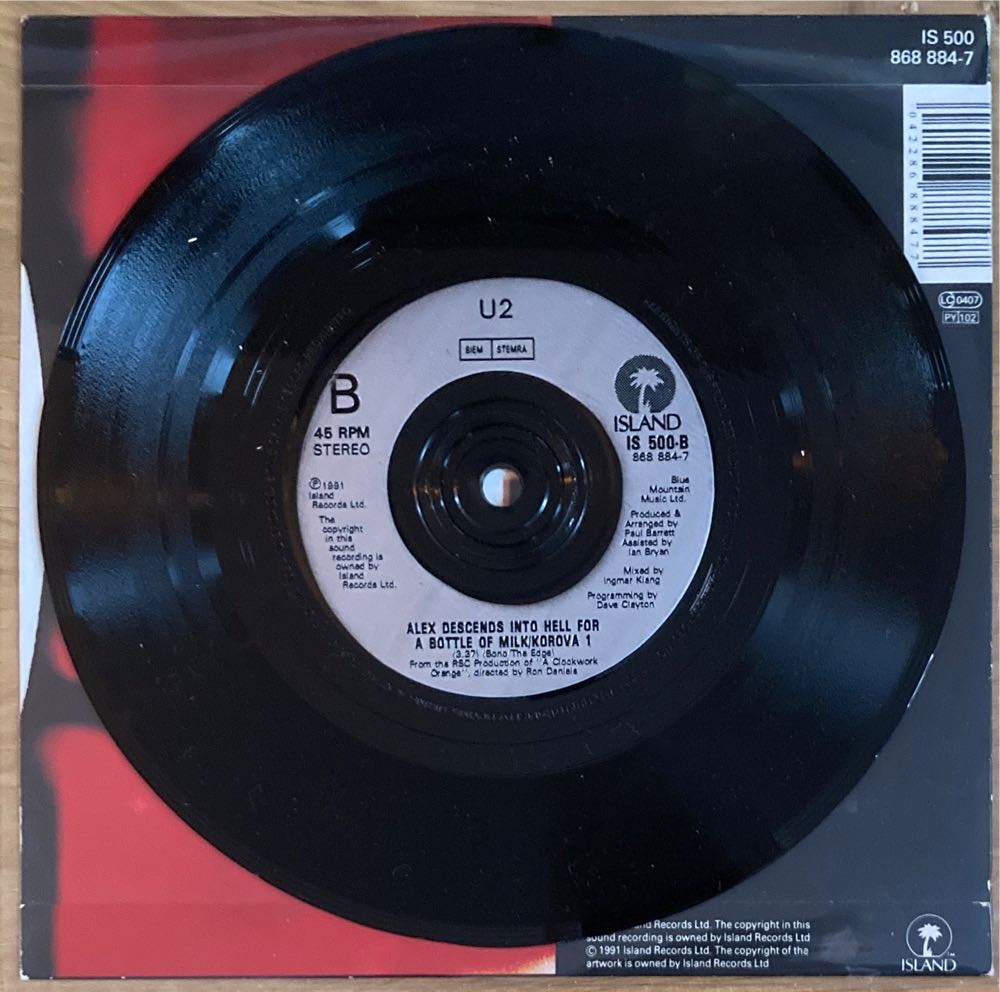 The Fly - U2 (7”) music collectible [Barcode 042286888477] - Main Image 4