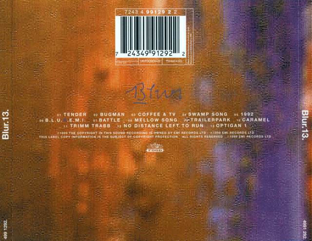 13 - Blur (CD - 66:50) music collectible [Barcode 724349912922] - Main Image 2