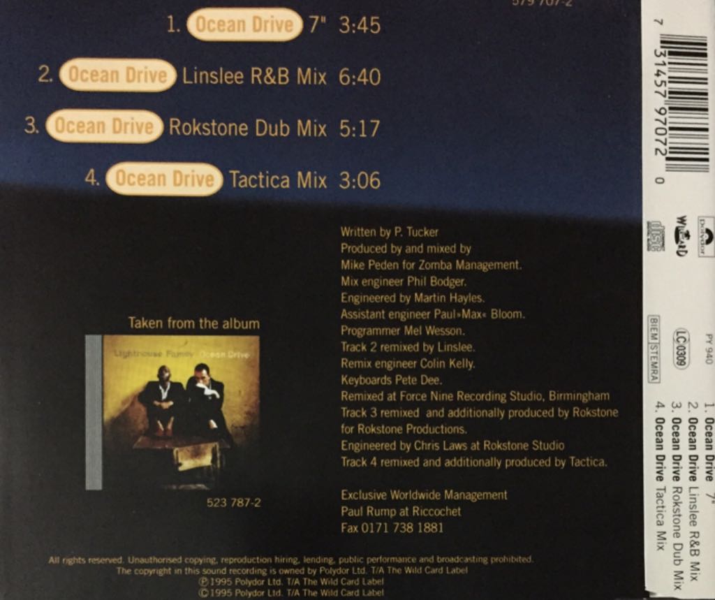 Ocean Drive - Lighthouse Family (CD) music collectible [Barcode 731457970720] - Main Image 2