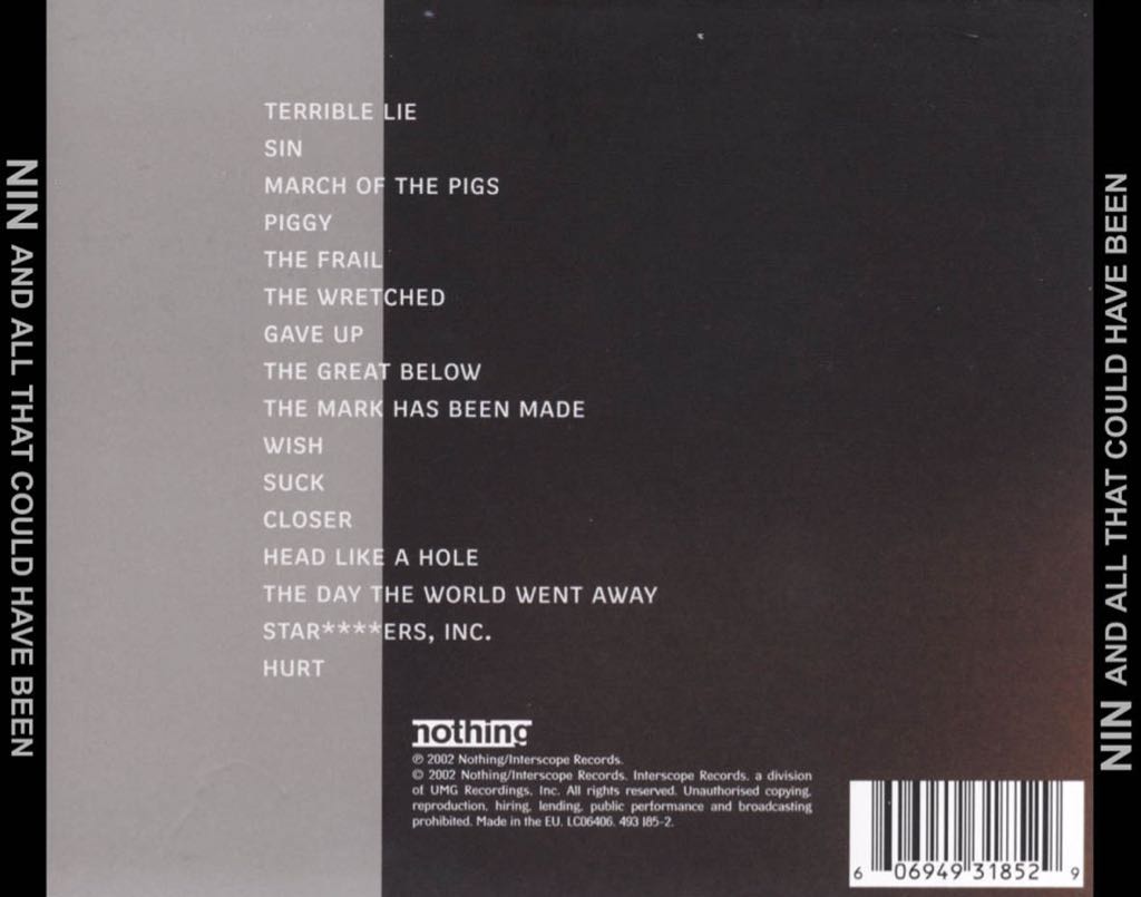 And All That Could Have Been - Nine Inch Nails (CD) music collectible [Barcode 606949318529] - Main Image 2