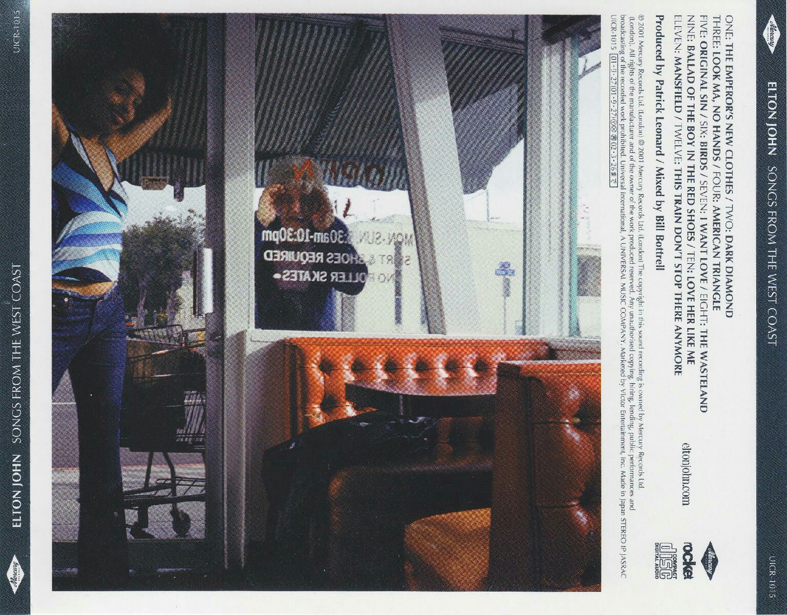 Songs From The West Coast - Elton John (Enhanced CD (ECD) - 54) music collectible [Barcode 044006308708] - Main Image 2