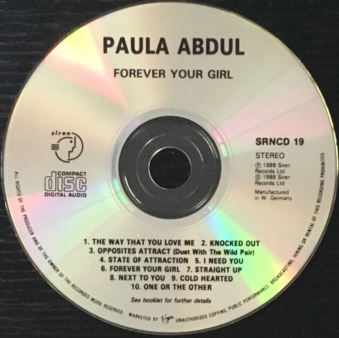 Forever Your Girl - Abdul, Paula (CD - 44) music collectible [Barcode 5012983501929] - Main Image 4