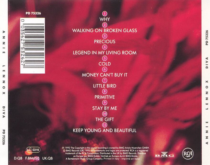 Diva - Lennox, Annie (CD) music collectible [Barcode 886979019126] - Main Image 2