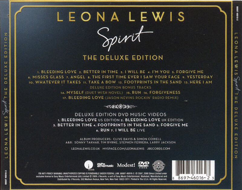 Spirit (Deluxe Edition) - Leona Lewis (CD - 65) music collectible - Main Image 2