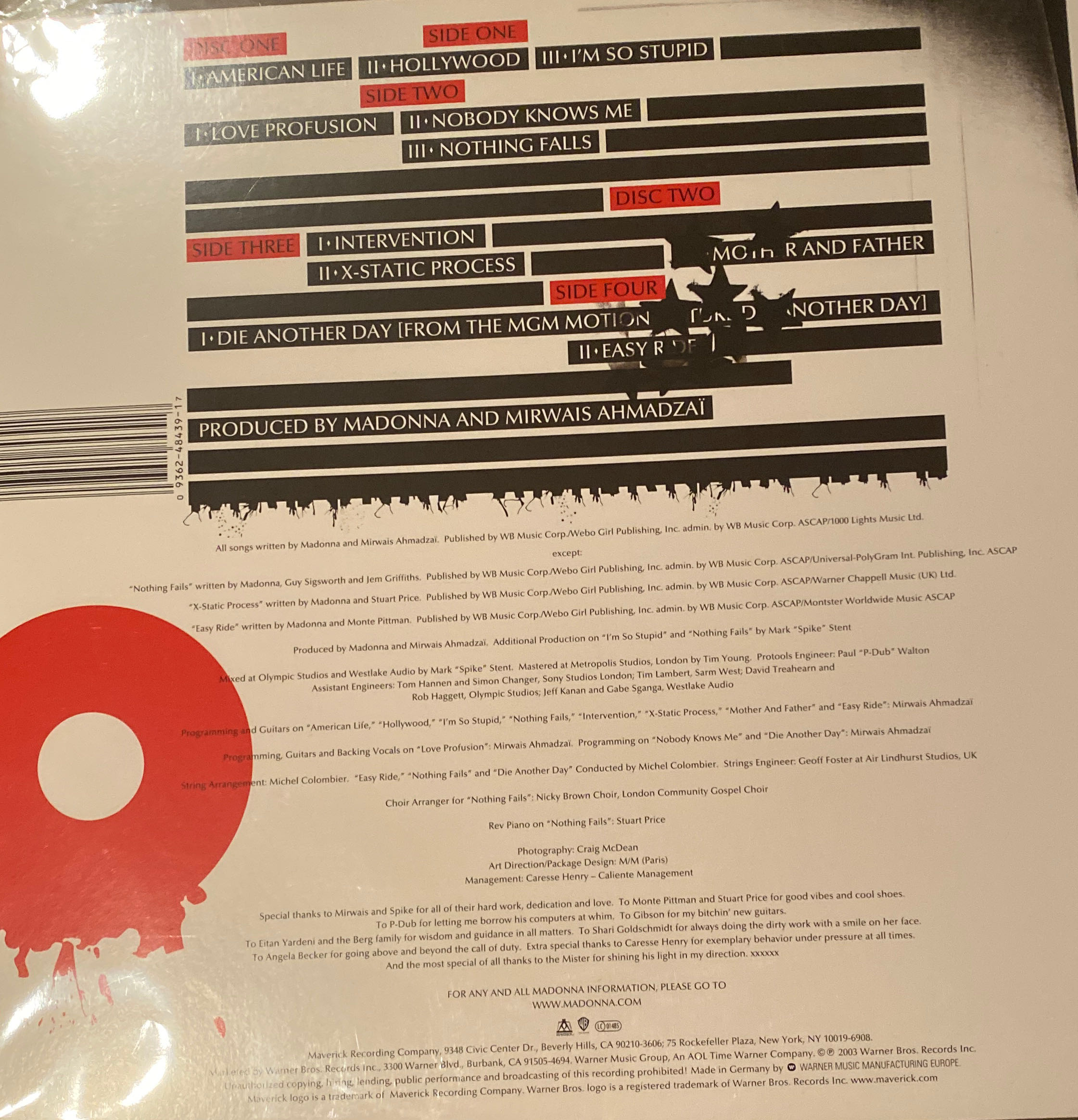 American Life - Madonna (12” - 49) music collectible [Barcode 093624843917] - Main Image 2