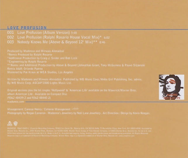 Love Profusion CD 2 (Single) - Madonna (CD - 1836) music collectible [Barcode 093624269328] - Main Image 2