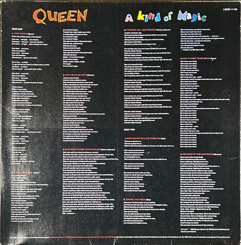 A Kind Of Magic - Queen (12”) music collectible - Main Image 4