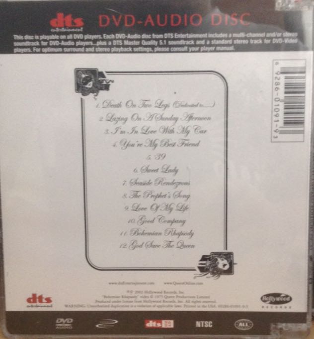 A Night At The Opera - Queen (DTS Music Disc) music collectible - Main Image 2