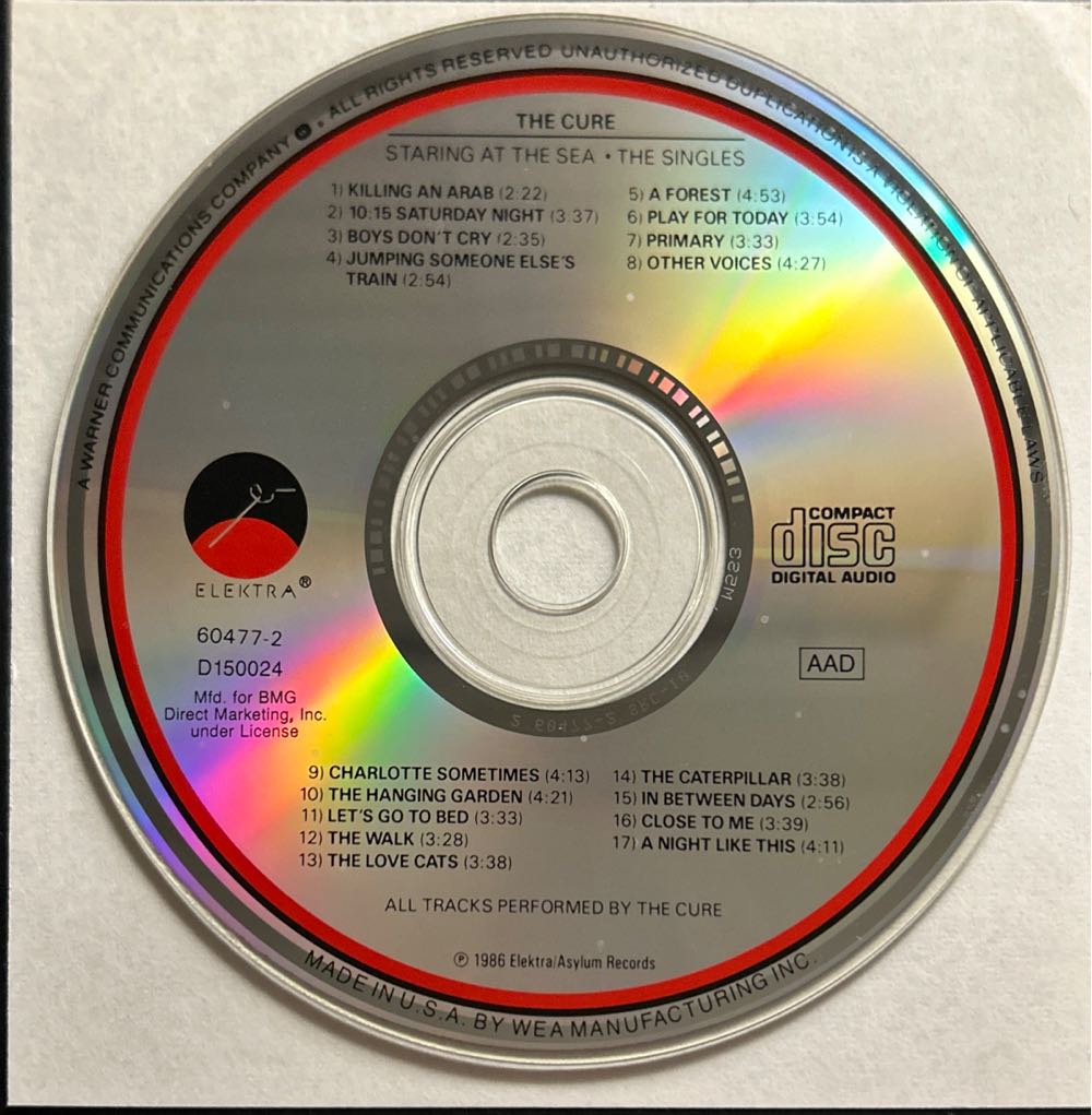 Staring At The Sea - The Singles - Cure, The (CD - 62) music collectible - Main Image 4