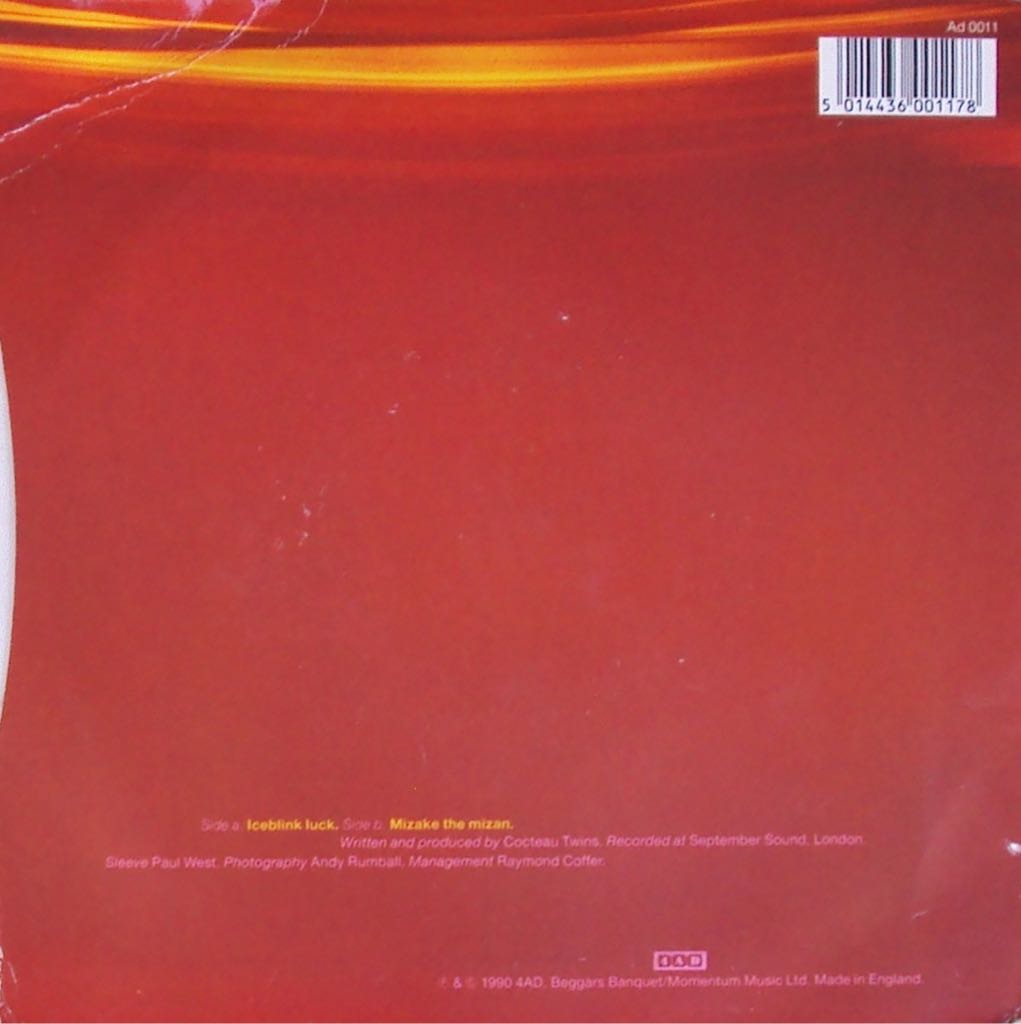 Iceblink Luck - Cocteau Twins (MP3) music collectible [Barcode 5014436001123] - Main Image 2