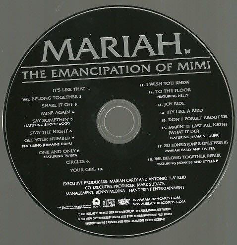 2005 • The Emancipation of Mimi - Carey, Mariah (CD - 66) music collectible [Barcode 602498872017] - Main Image 3