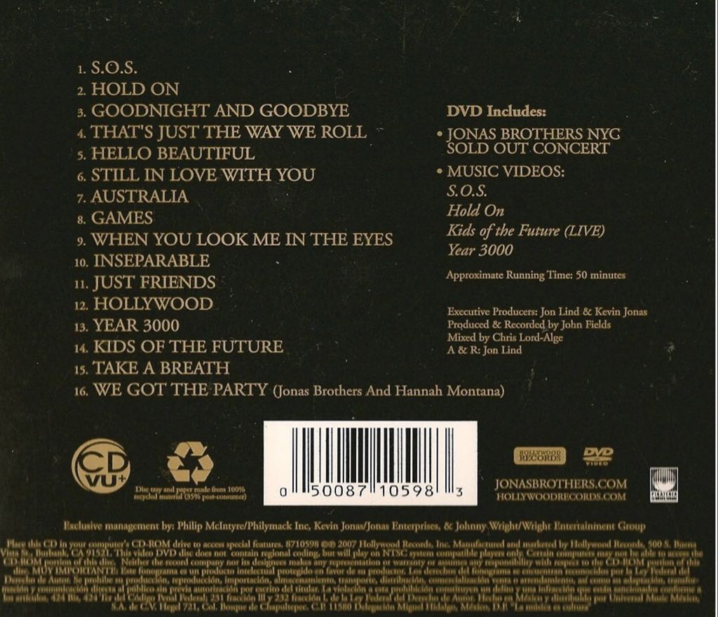 Bonus Jonas Edition, The - Jonas Brothers (CD - 50) music collectible [Barcode 050087105983] - Main Image 2