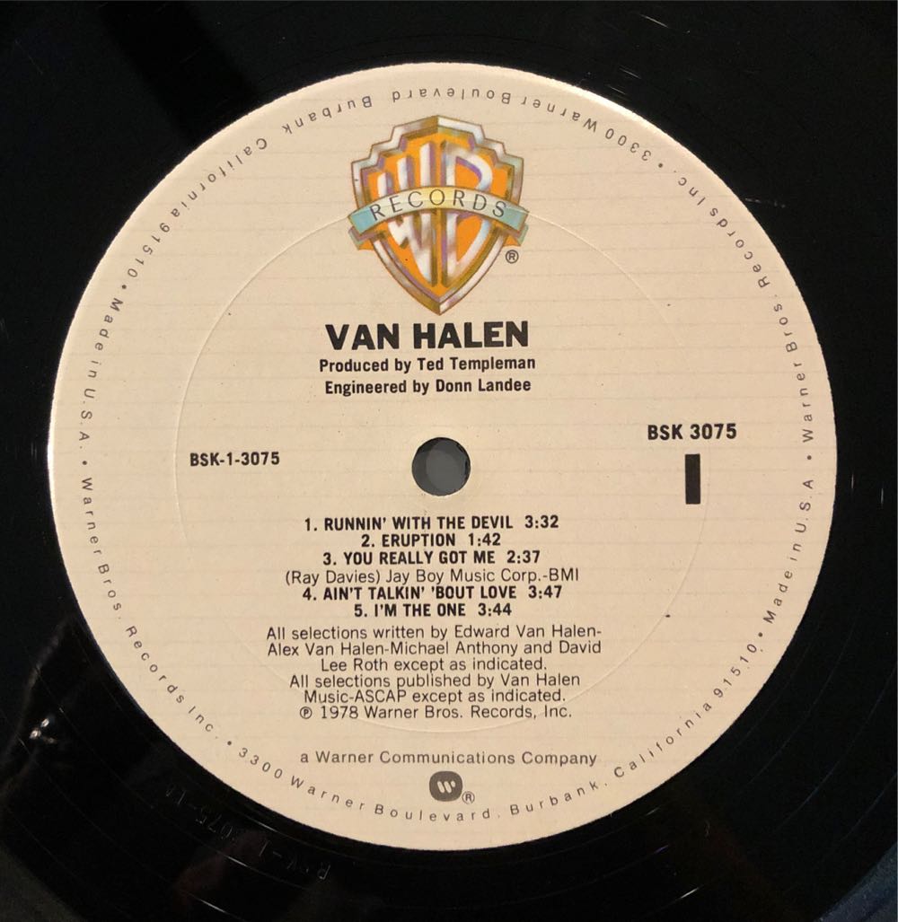 Van Halen - Van Halen (12” - 35:27) music collectible - Main Image 3