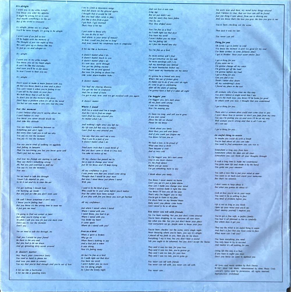 Free As A Bird - Supertramp (12” - 44) music collectible [Barcode 082839518116] - Main Image 3