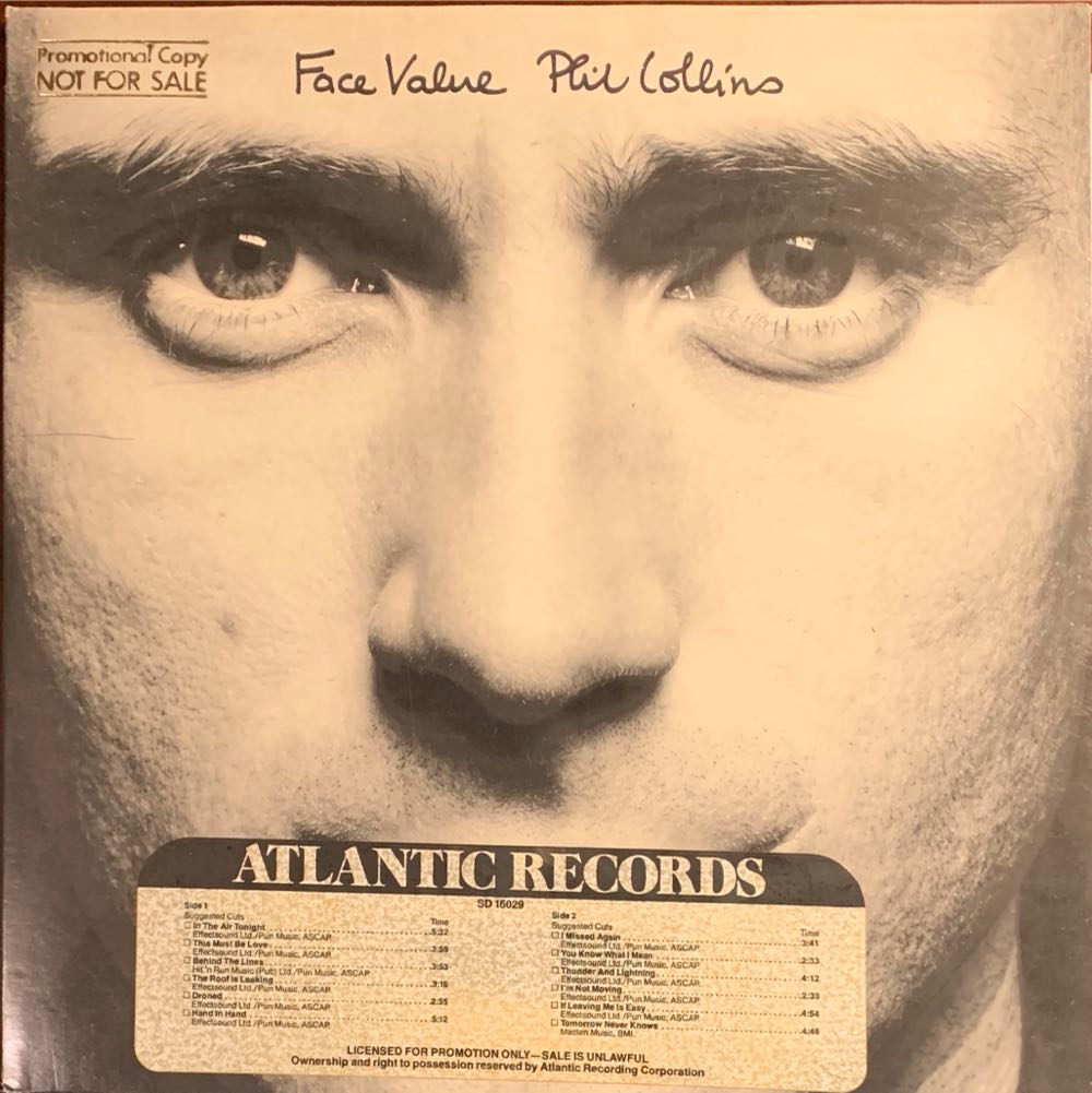 Face Value - Collins, Phil (12” - 48) music collectible - Main Image 3