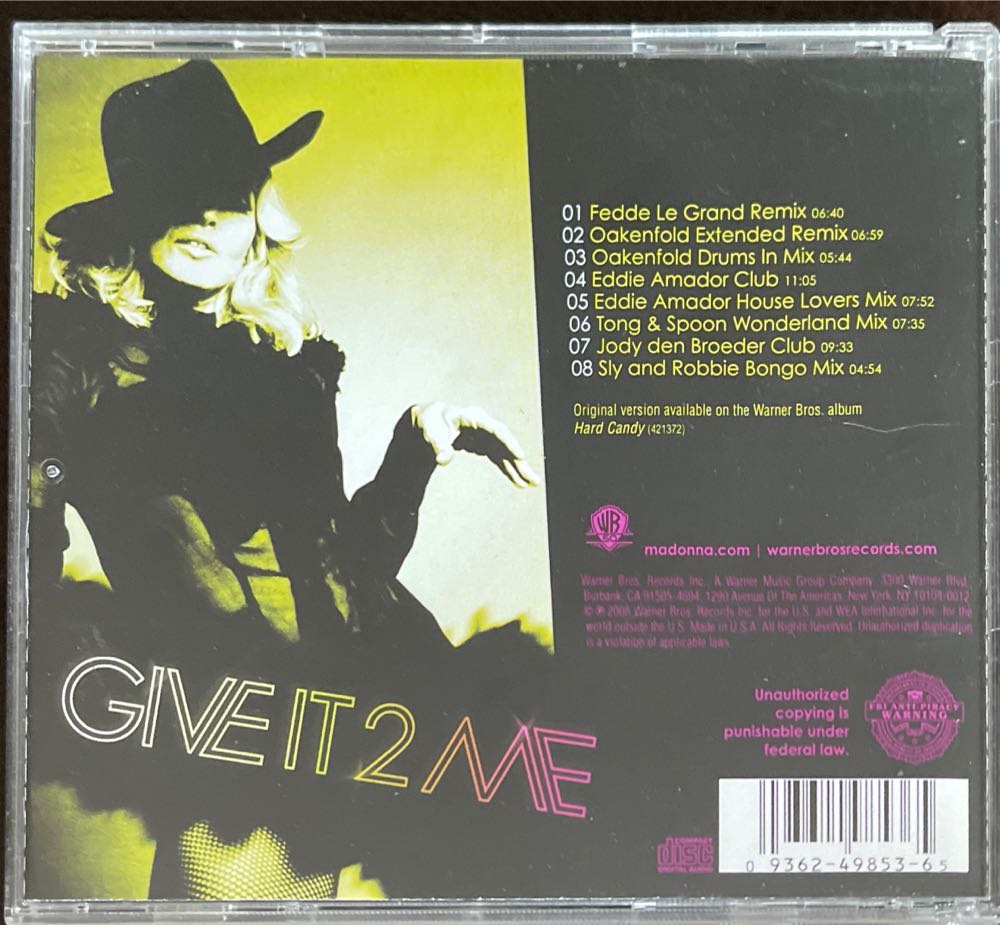 Give It 2 Me (Maxi Single) - Madonna (CD) music collectible [Barcode 093624985365] - Main Image 2