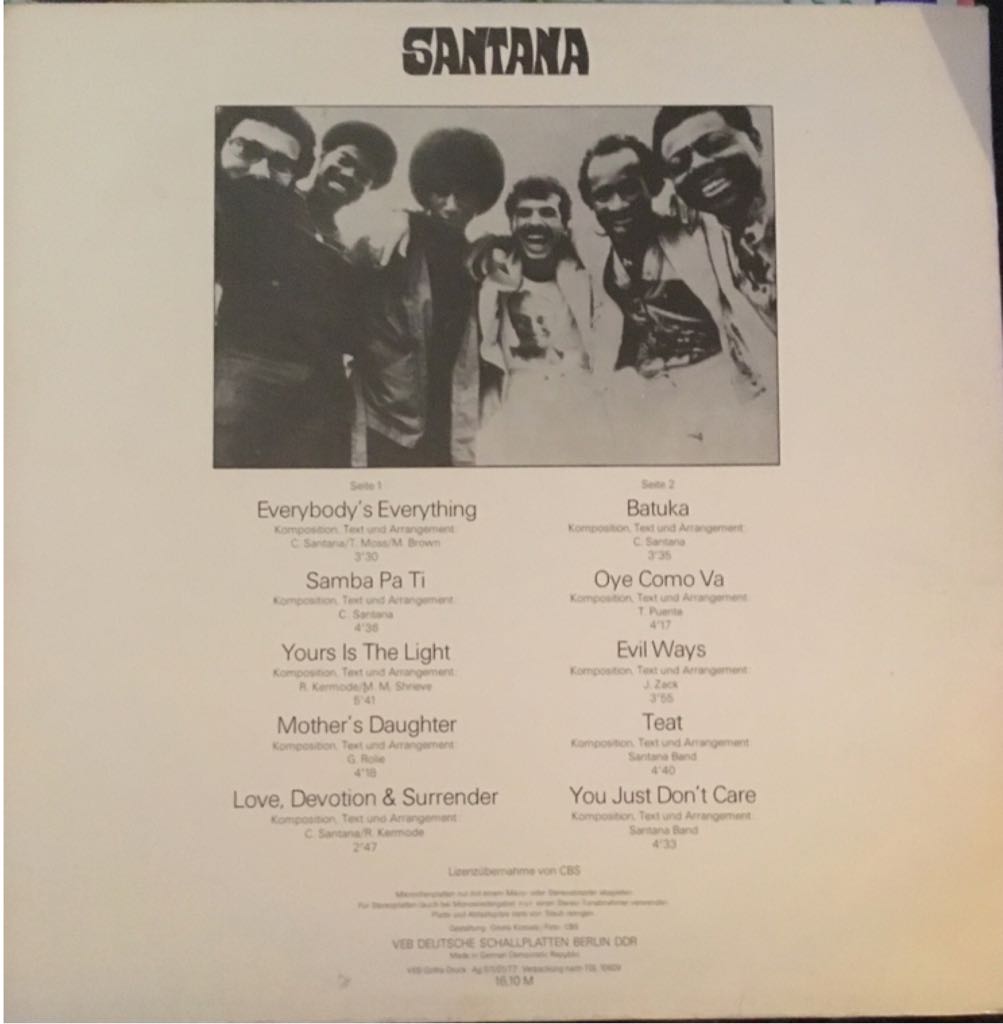 Santana - Santana music collectible - Main Image 2