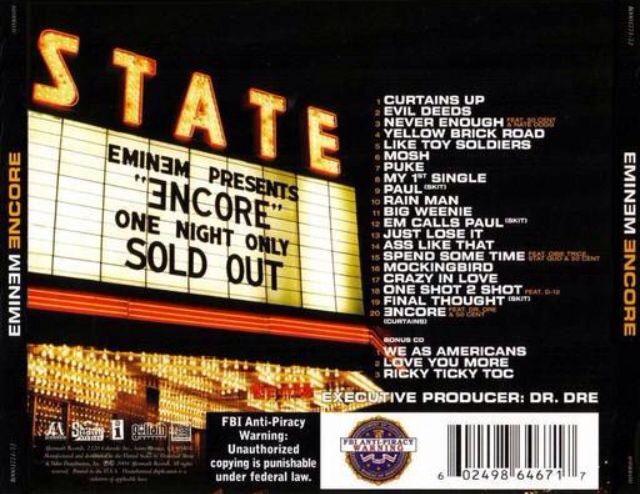 Encore - Eminem (CD - 7706) music collectible - Main Image 2