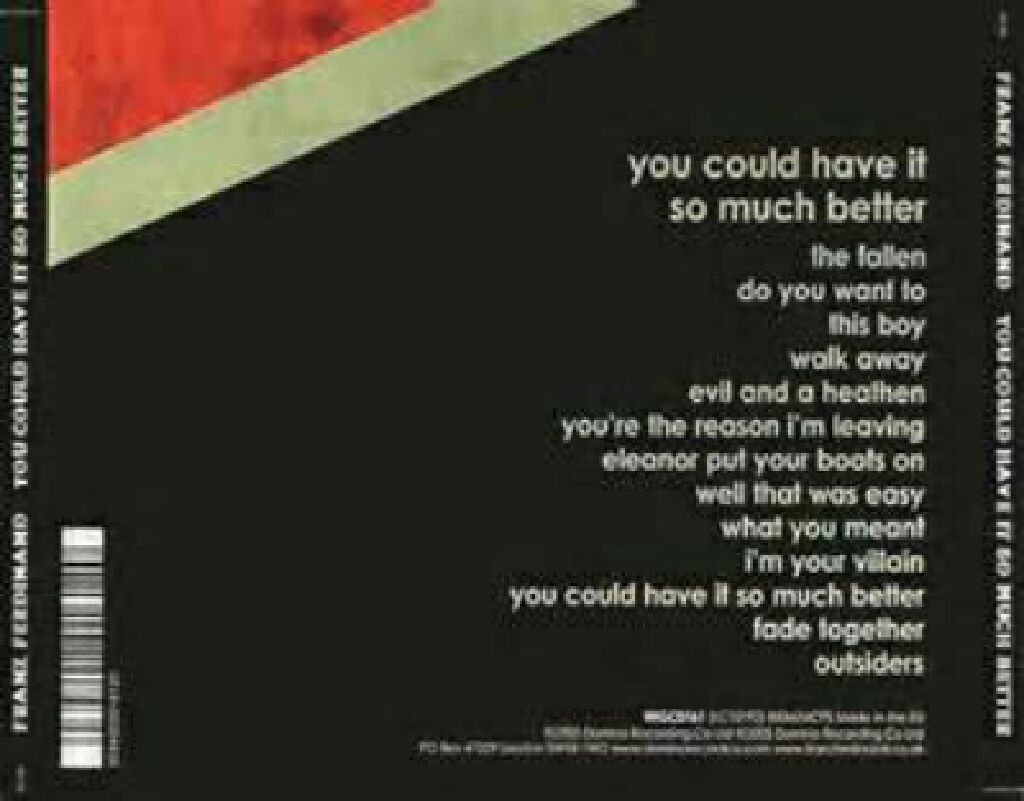You Could Have It So Much Better - Franz Ferdinand (CD) music collectible [Barcode 828767378725] - Main Image 2