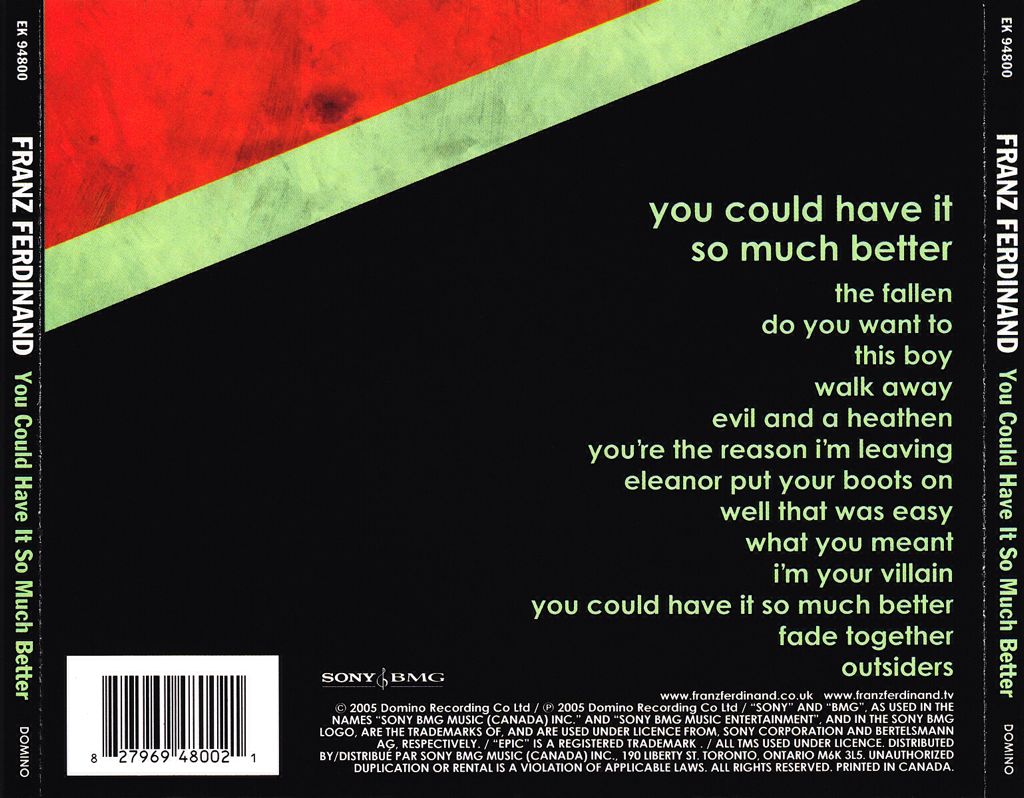 You Could Have It So Much Better - Franz Ferdinand (CD) music collectible - Main Image 2