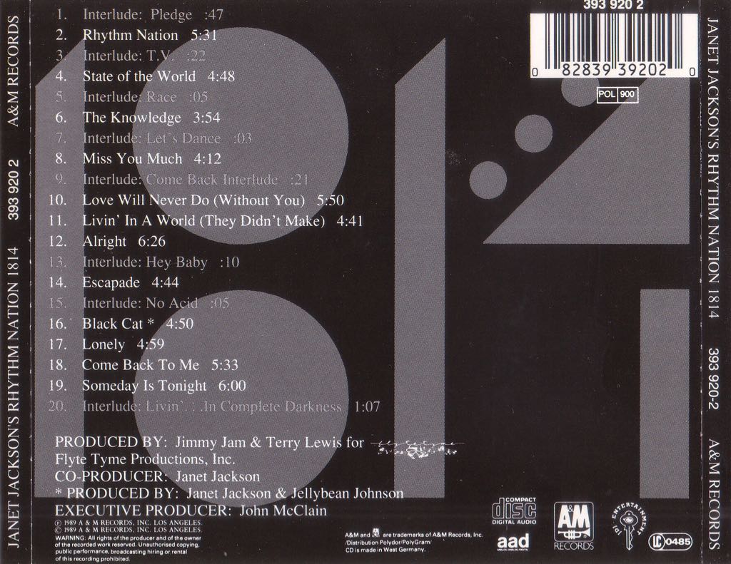 Rhythm Nation 1814 - Jackson, Janet (CD) music collectible - Main Image 2