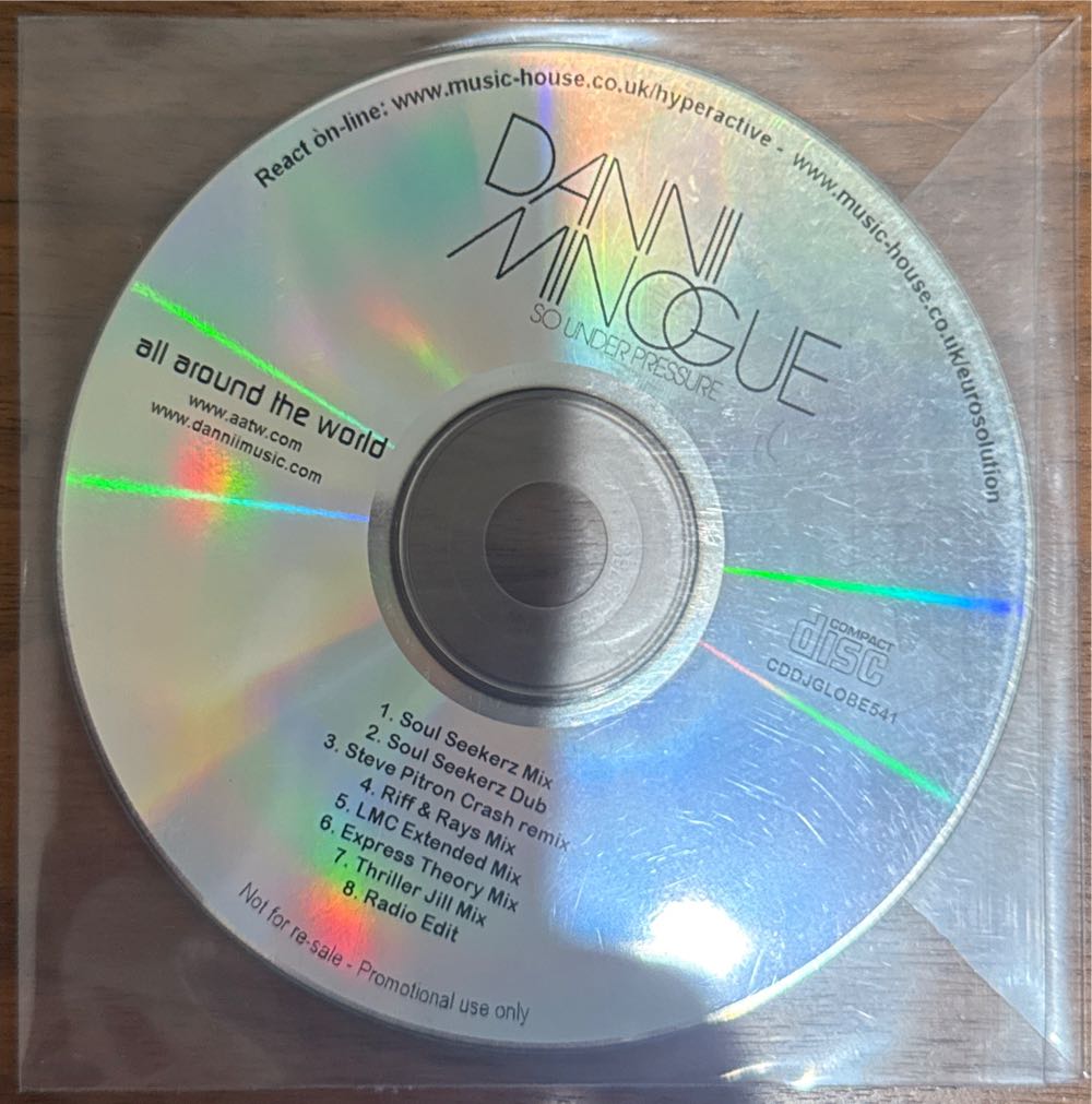 So Under Pressure (Remixes) - Dannii Minogue (CD) music collectible [Barcode 5037128541028] - Main Image 2