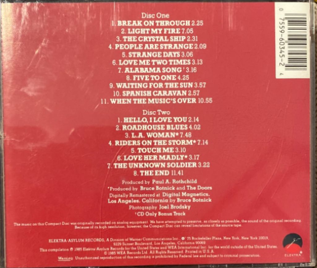 The Best of The Doors - Doors, The (CD - 89) music collectible - Main Image 2