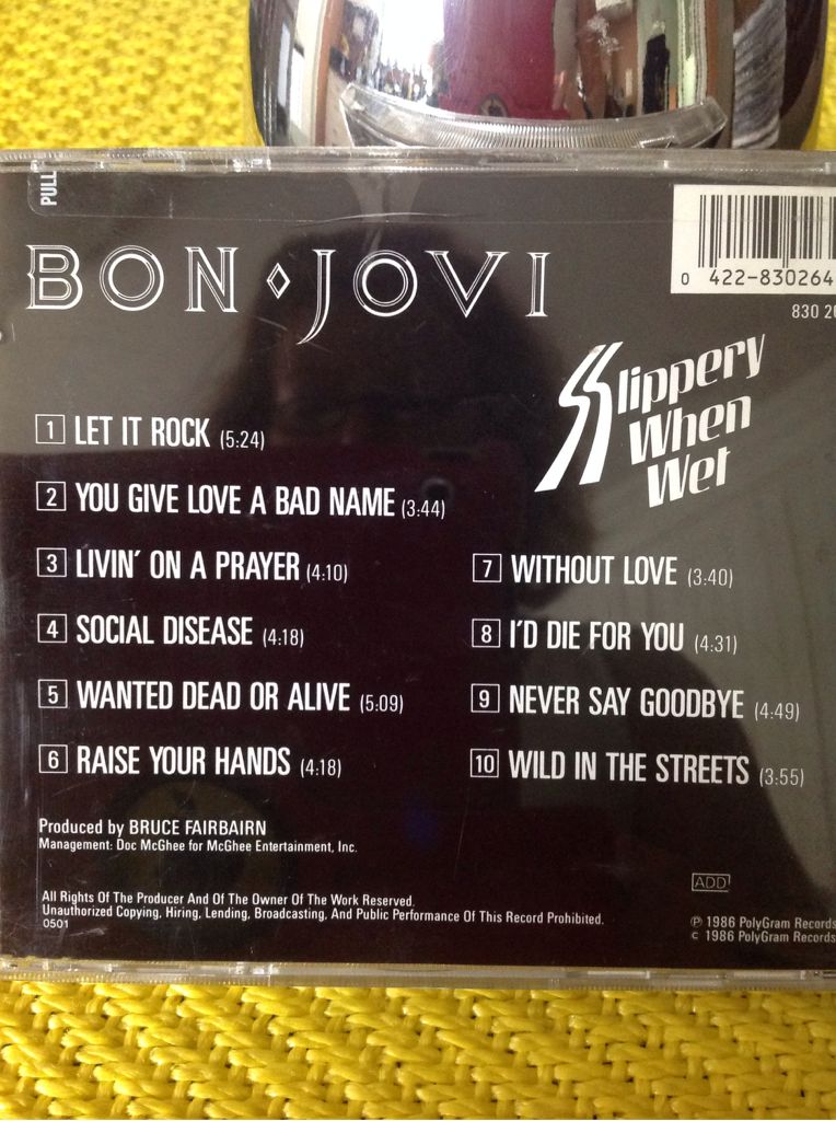 #03 Slippery When Wet - Bon Jovi (CD - 44:04) music collectible [Barcode 042283026421] - Main Image 2